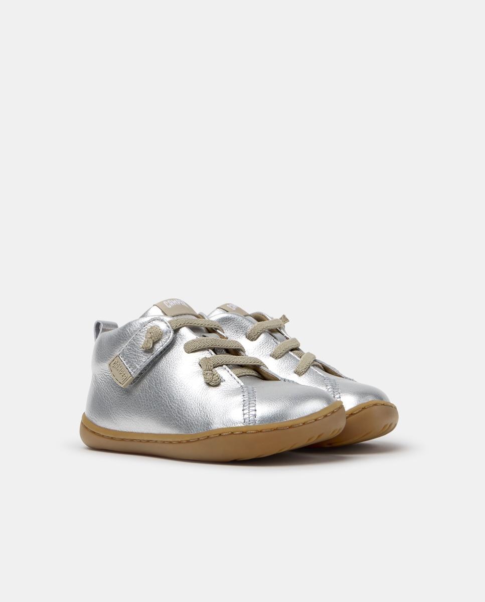 Zapatillas de piel de bebé niño peu cami - Camper - Plata Plata-2