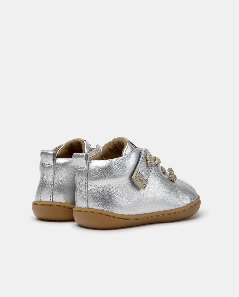 Zapatillas de piel de bebé niño peu cami - Camper - Plata Plata-4
