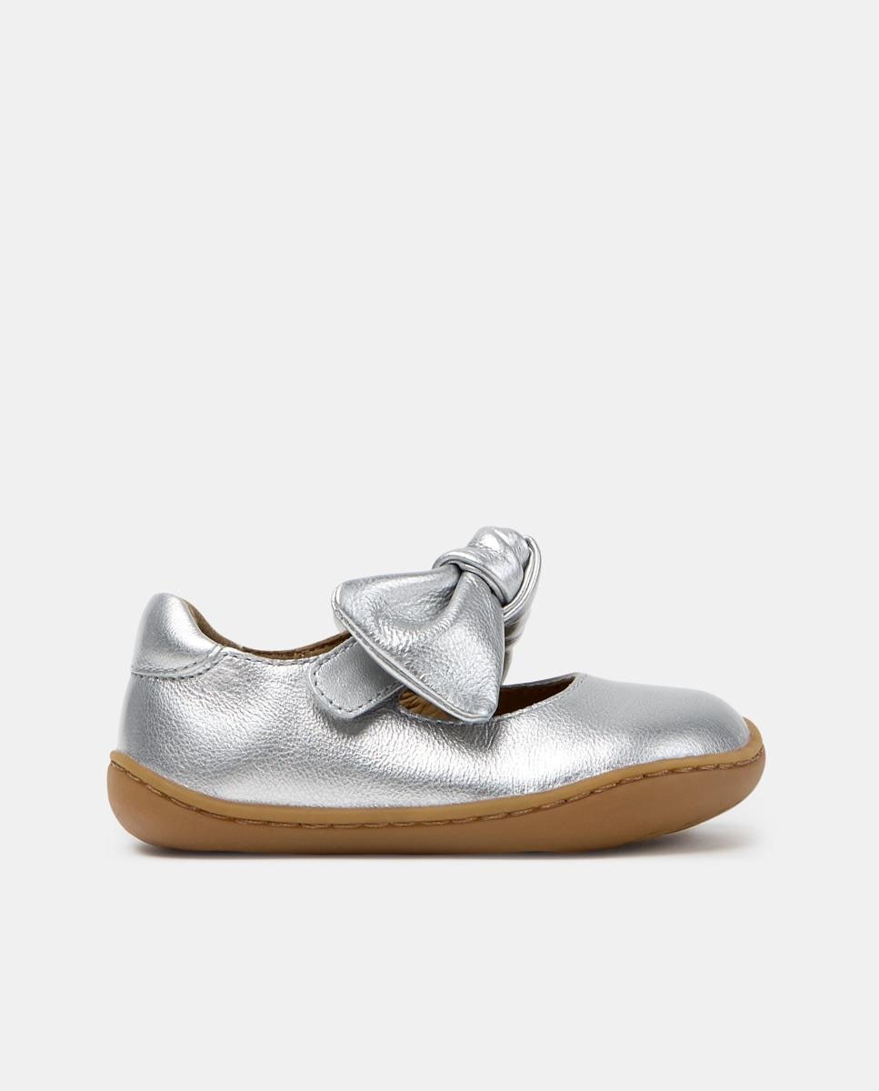 Bailarinas de bebé niña peu cami de piel - Camper - Gris Gris-1