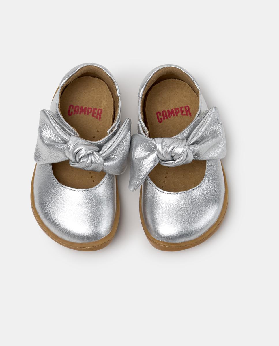 Bailarinas de bebé niña peu cami de piel - Camper - Gris Gris-3