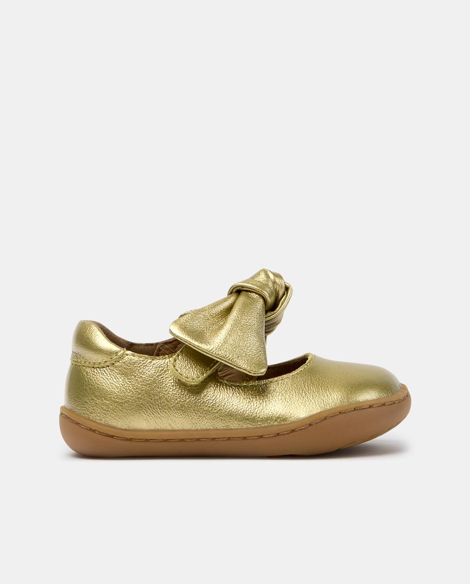 Bailarinas de bebé niña peu cami de piel - Camper - Dorado Dorado-1