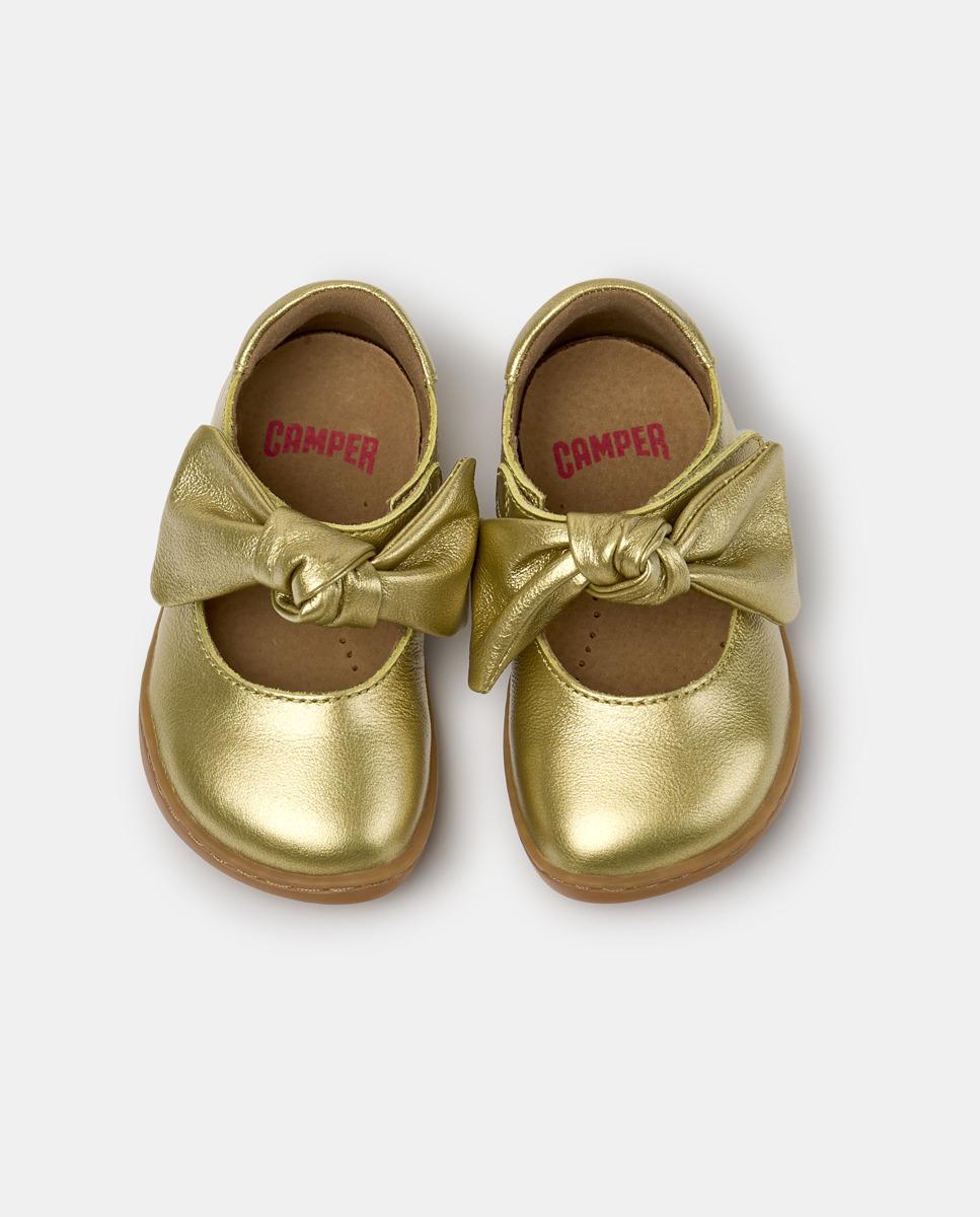 Bailarinas de bebé niña peu cami de piel - Camper - Dorado Dorado-3