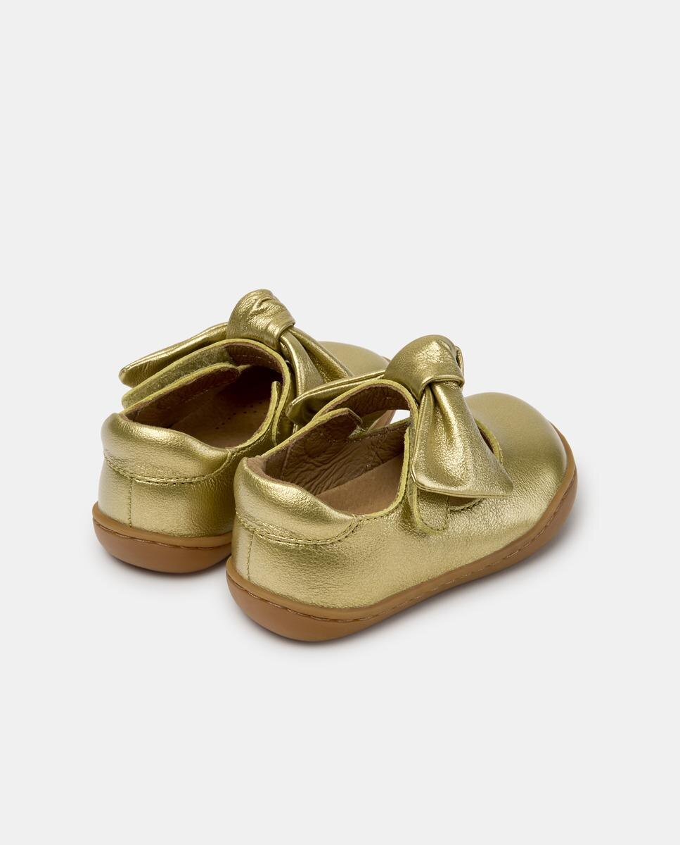 Bailarinas de bebé niña peu cami de piel - Camper - Dorado Dorado-4