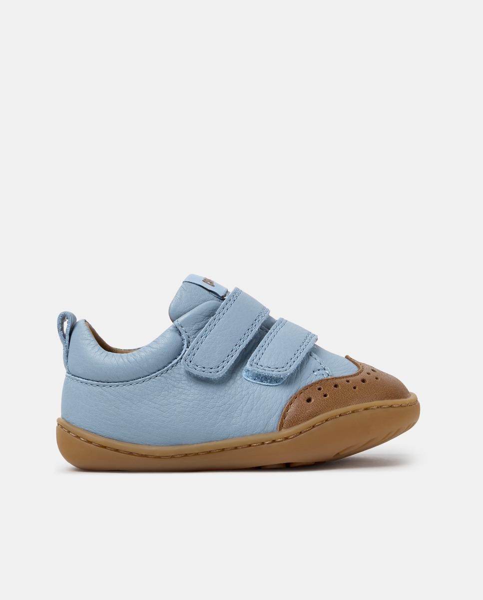 Zapatillas de piel de bebé niño peu path - Camper - Azul claro Azul claro-1