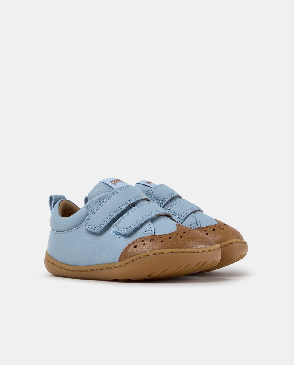 Zapatillas de piel de bebé niño peu path - Camper - Azul claro Azul claro-2