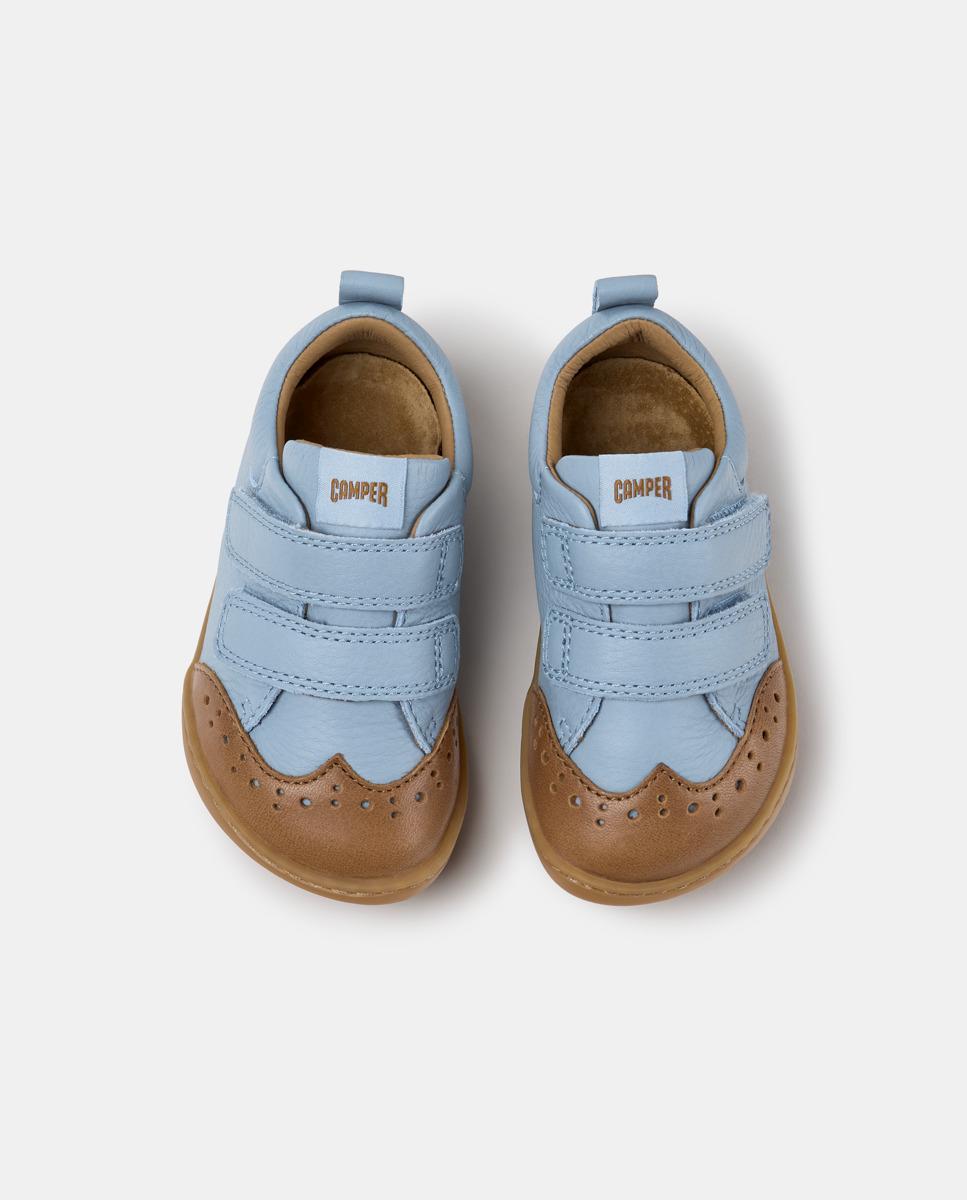 Zapatillas de piel de bebé niño peu path - Camper - Azul claro Azul claro-3