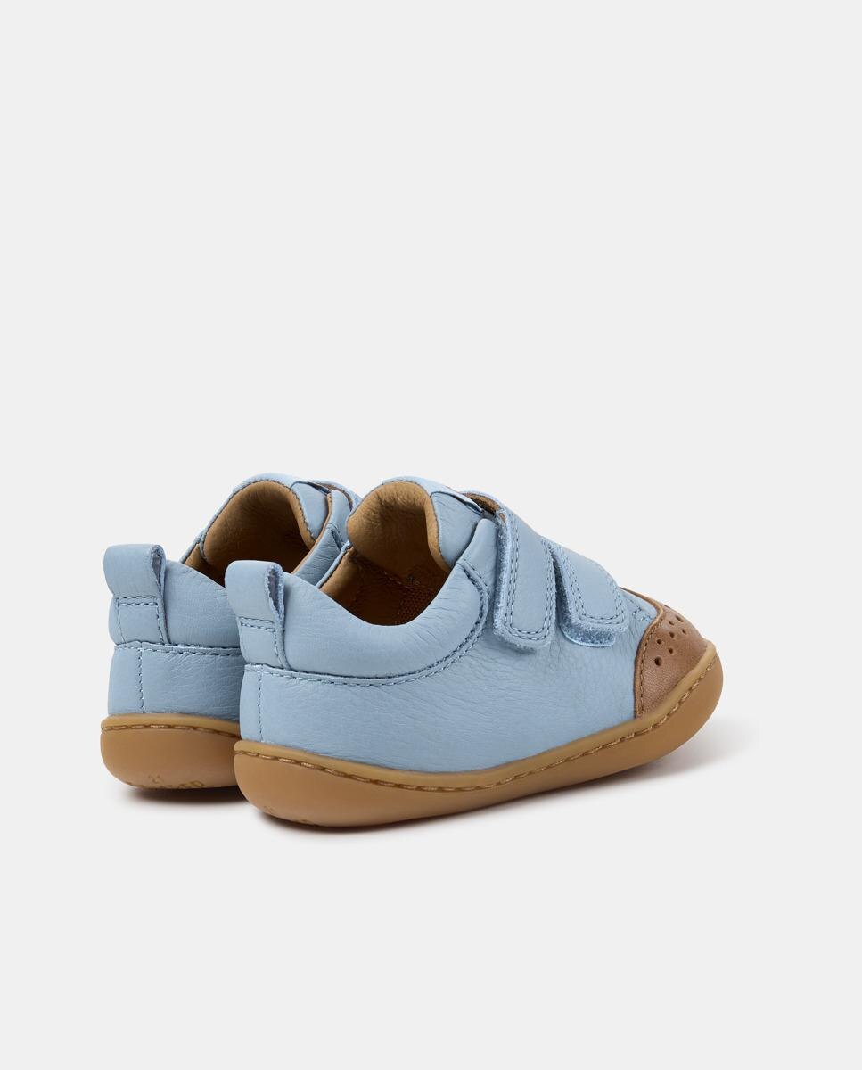 Zapatillas de piel de bebé niño peu path - Camper - Azul claro Azul claro-4