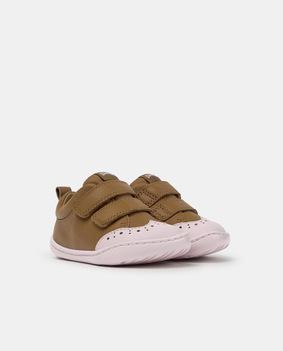 Zapatillas de piel de bebé niño peu path - Camper - Marrón Marrón-2