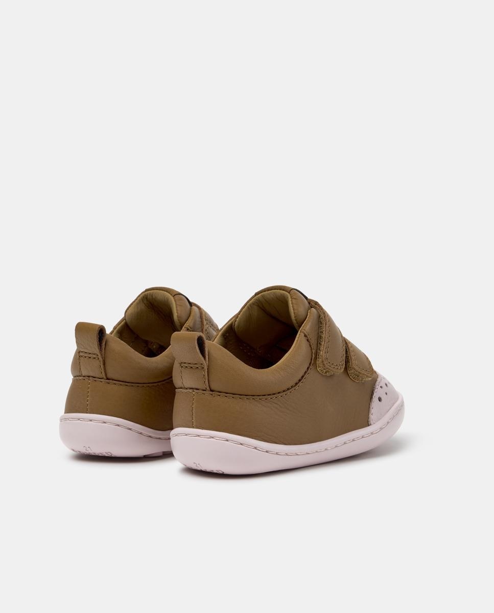 Zapatillas de piel de bebé niño peu path - Camper - Marrón Marrón-4
