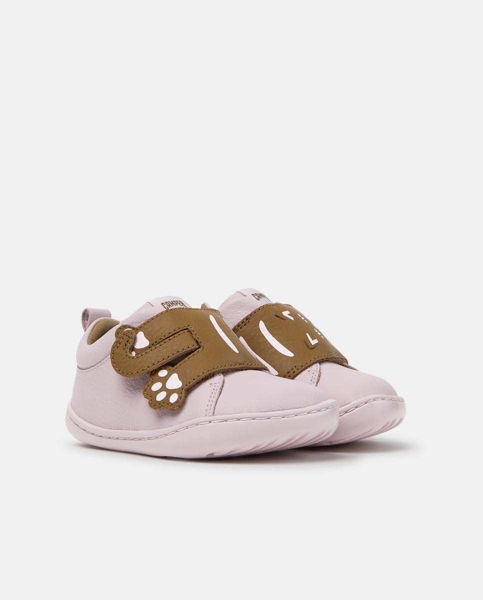 Zapatillas de piel de bebé niña peu cami - Camper - Rosa Rosa-2