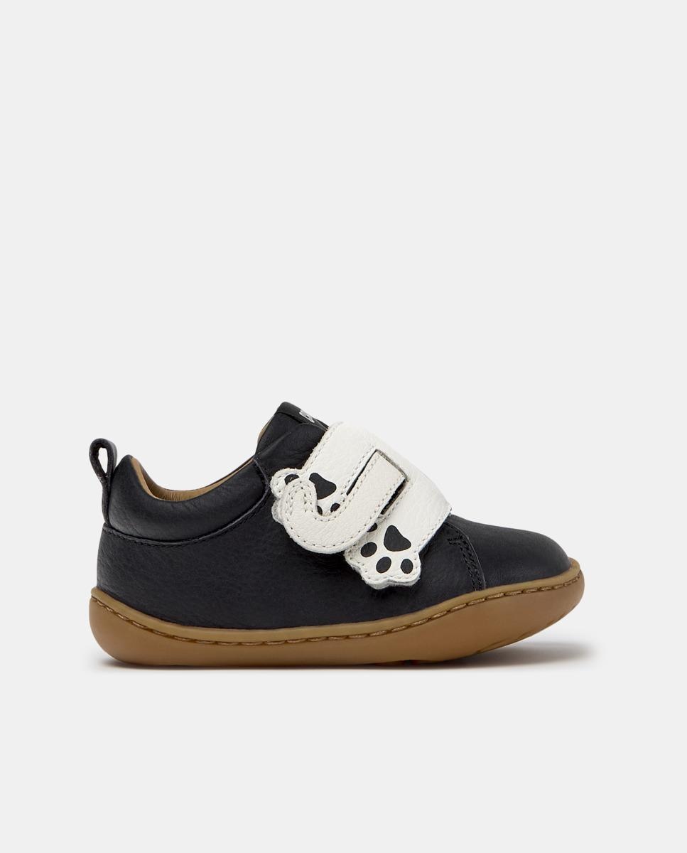 Zapatillas de piel de bebé niña peu cami - Camper - Negro Negro-1