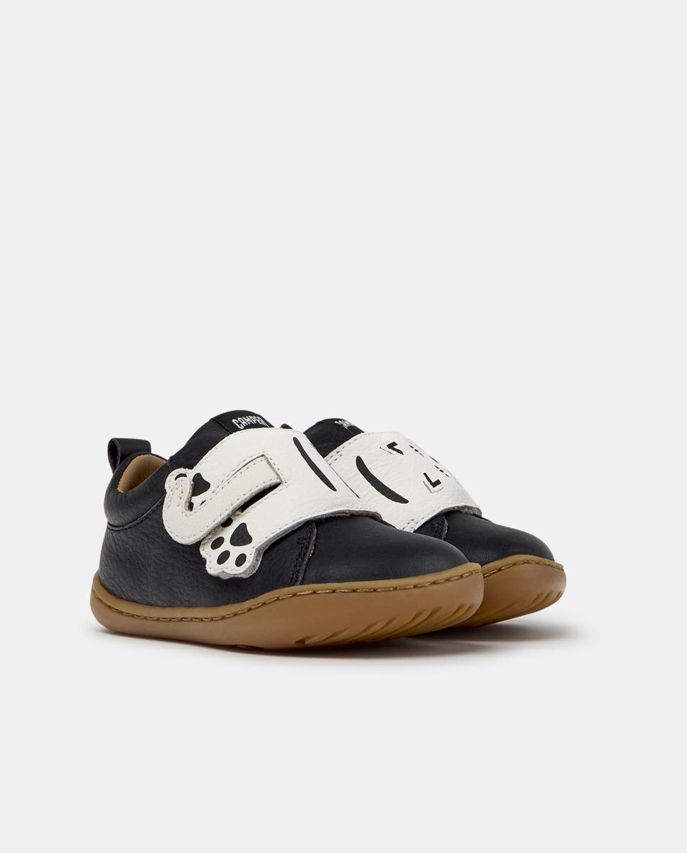 Zapatillas de piel de bebé niña peu cami - Camper - Negro Negro-2