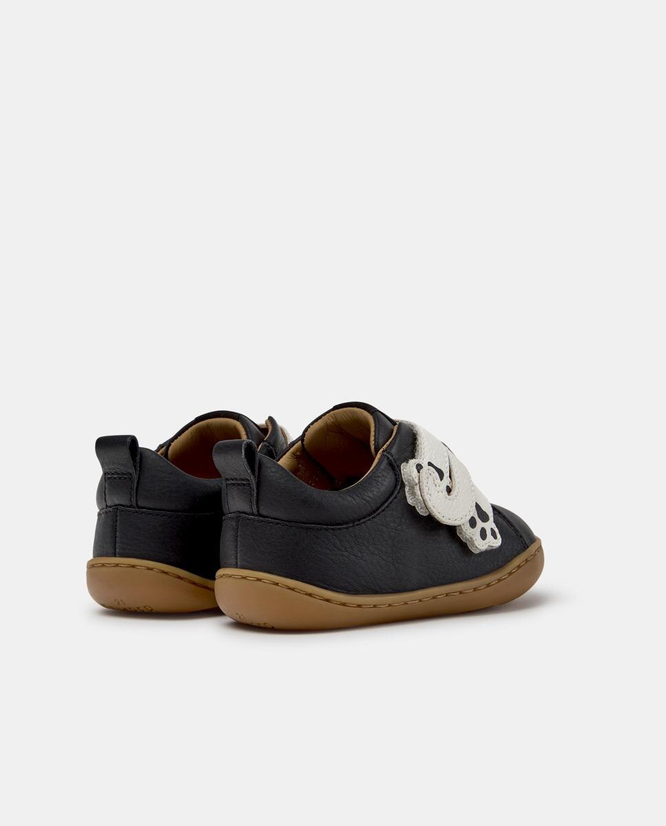 Zapatillas de piel de bebé niña peu cami - Camper - Negro Negro-4