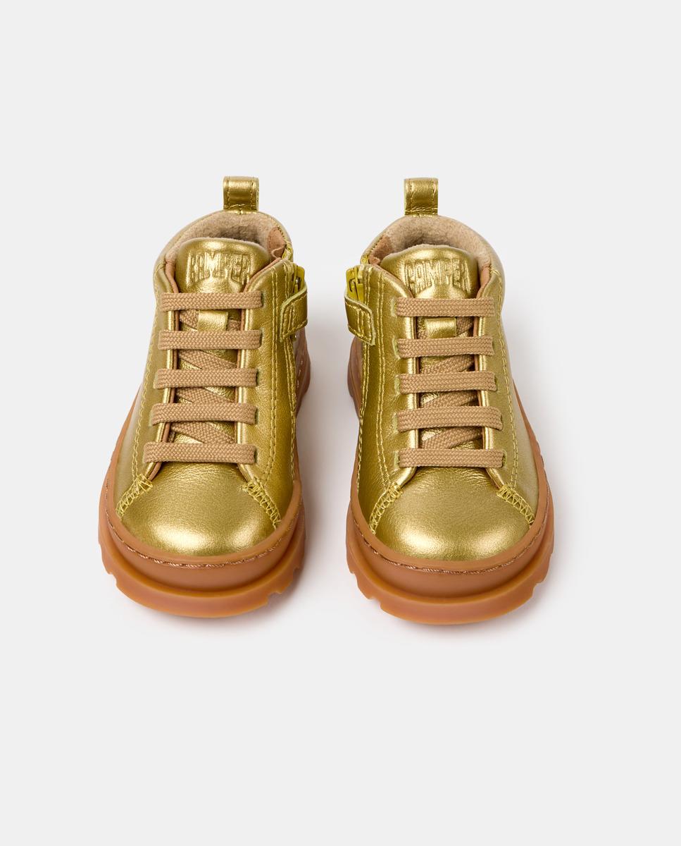 Botines de niños brutus lisos con cordones - Camper - Dorado Dorado-3