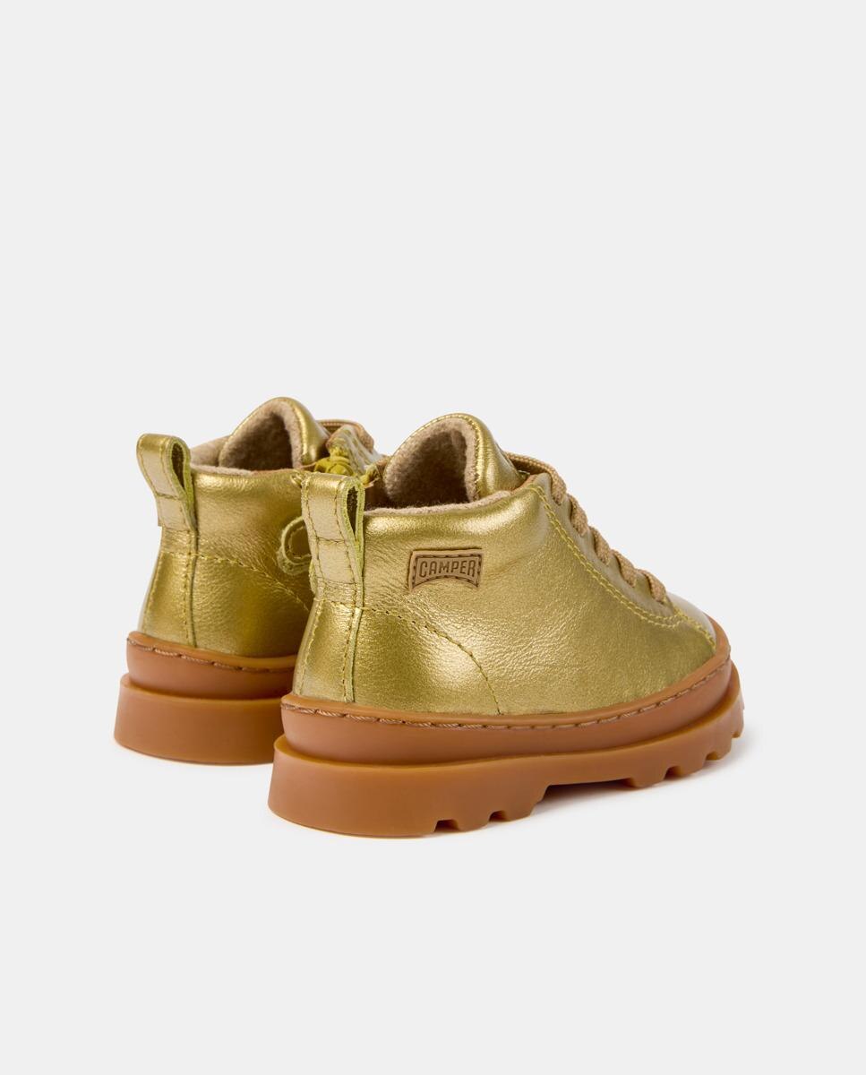 Botines de niños brutus lisos con cordones - Camper - Dorado Dorado-4