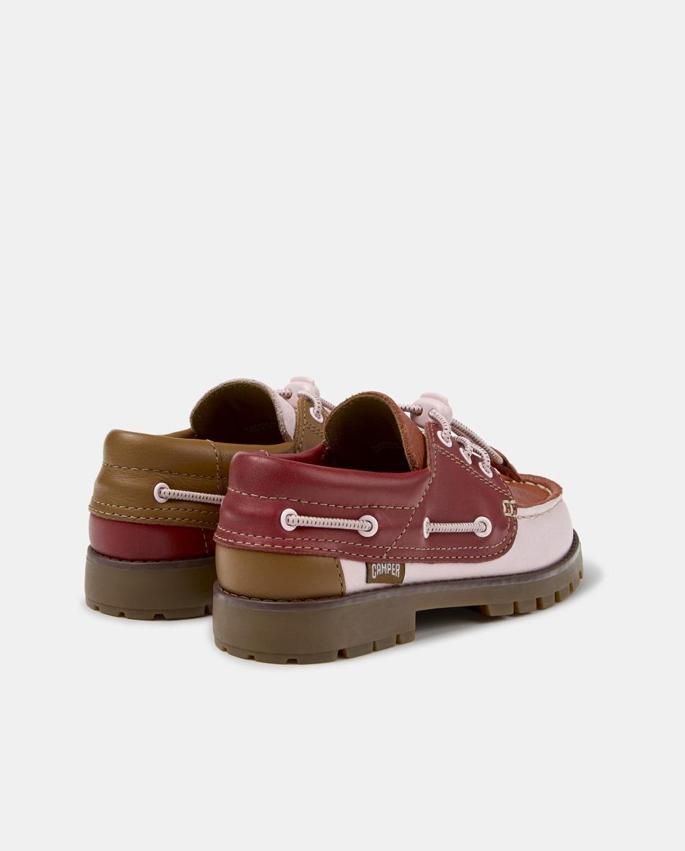 Náuticos de niños compas twins de piel - Camper - Rosa Rosa-4