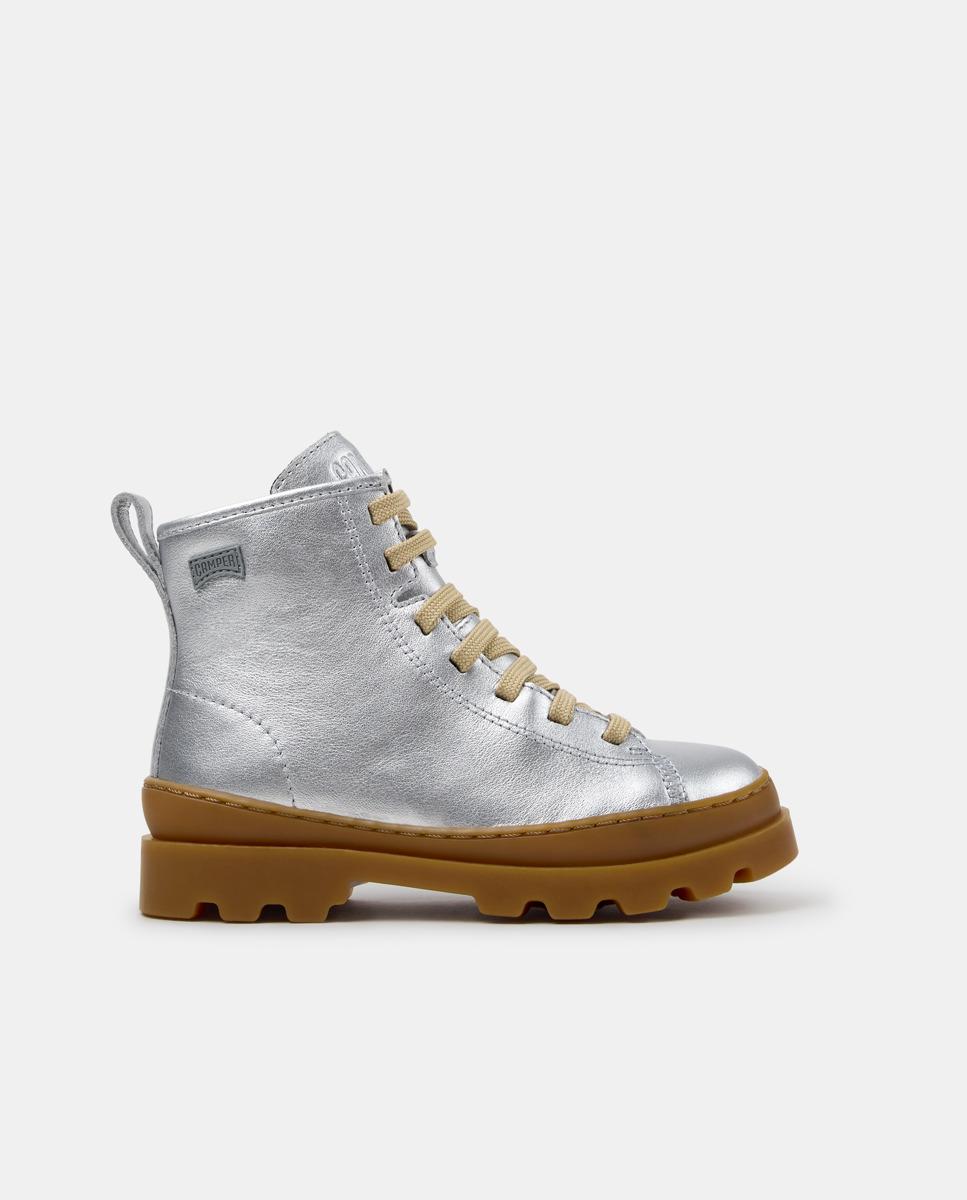 Botines de niño brutus twins de piel - Camper - Plata Plata-1