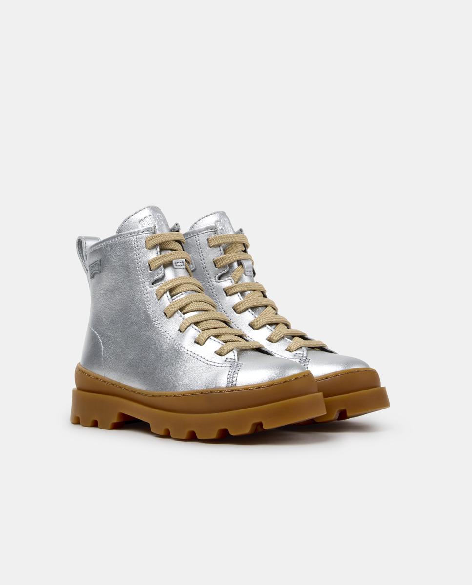 Botines de niño brutus twins de piel - Camper - Plata Plata-2