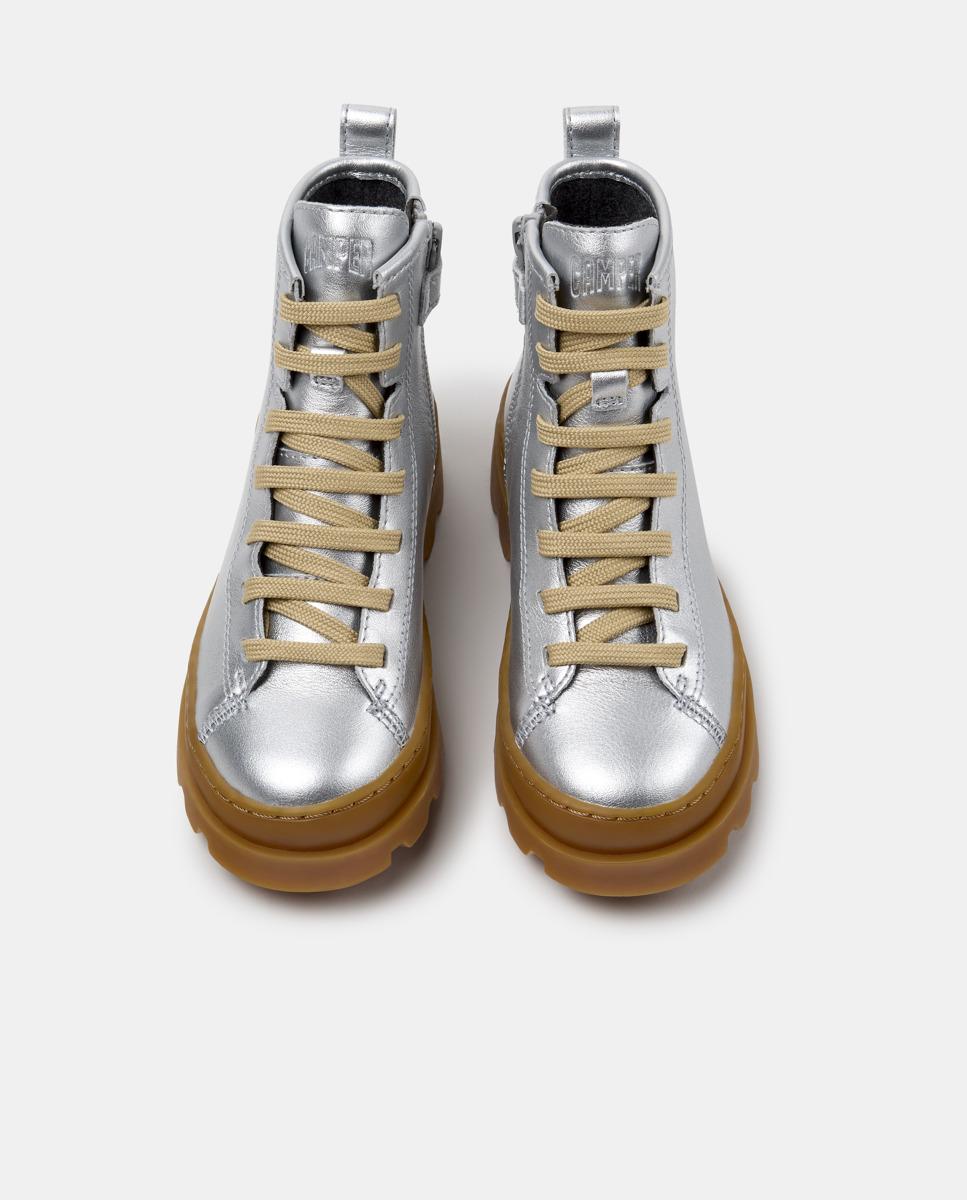 Botines de niño brutus twins de piel - Camper - Plata Plata-3
