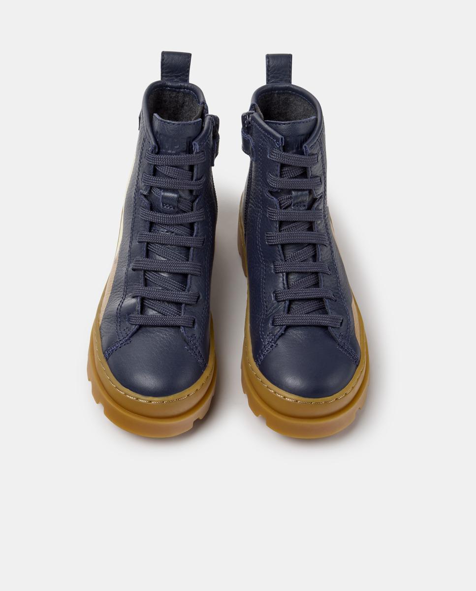 Botines de niños brutus twins de piel - Camper - Azul Azul-3