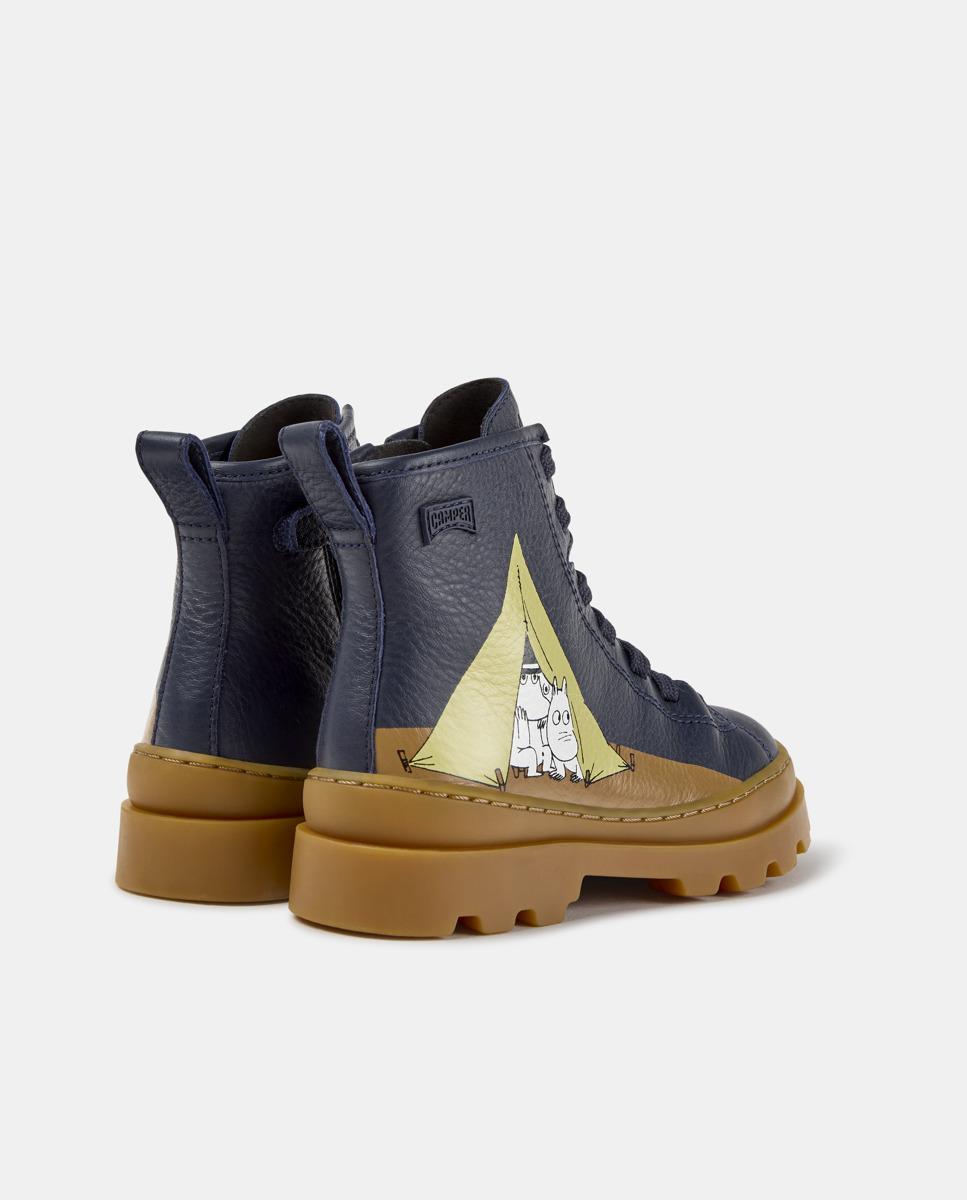 Botines de niños brutus twins de piel - Camper - Azul Azul-4