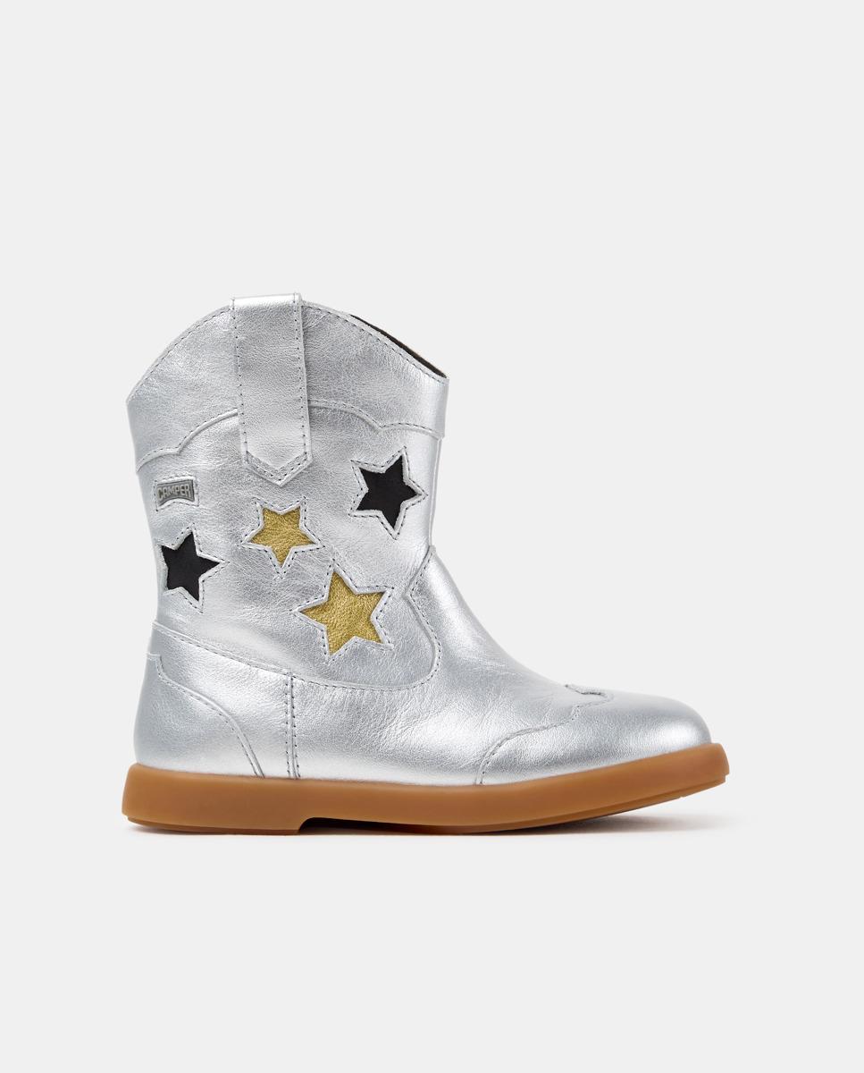 Botas de niña duet de piel - Camper - Plata Plata-1