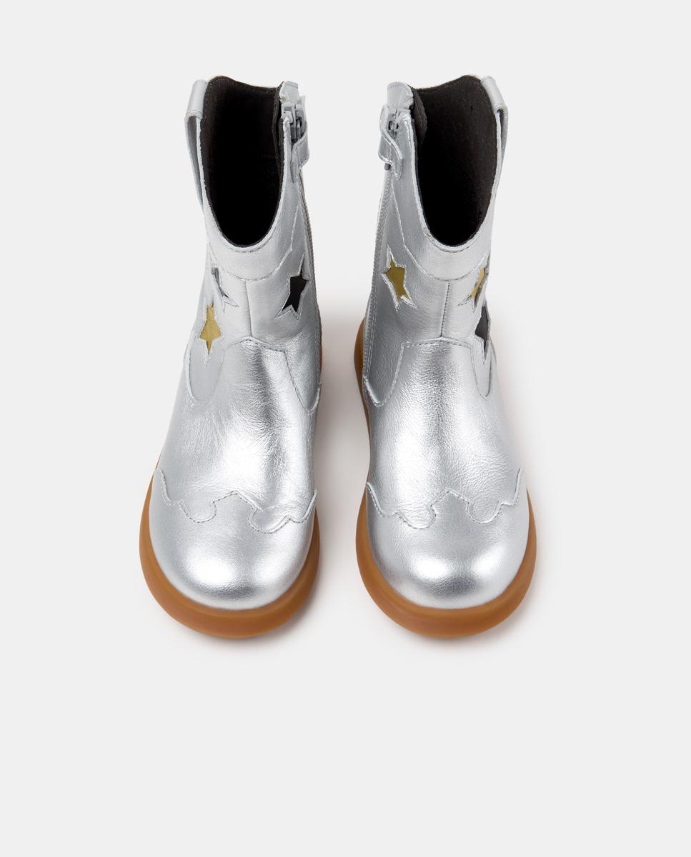 Botas de niña duet de piel - Camper - Plata Plata-3