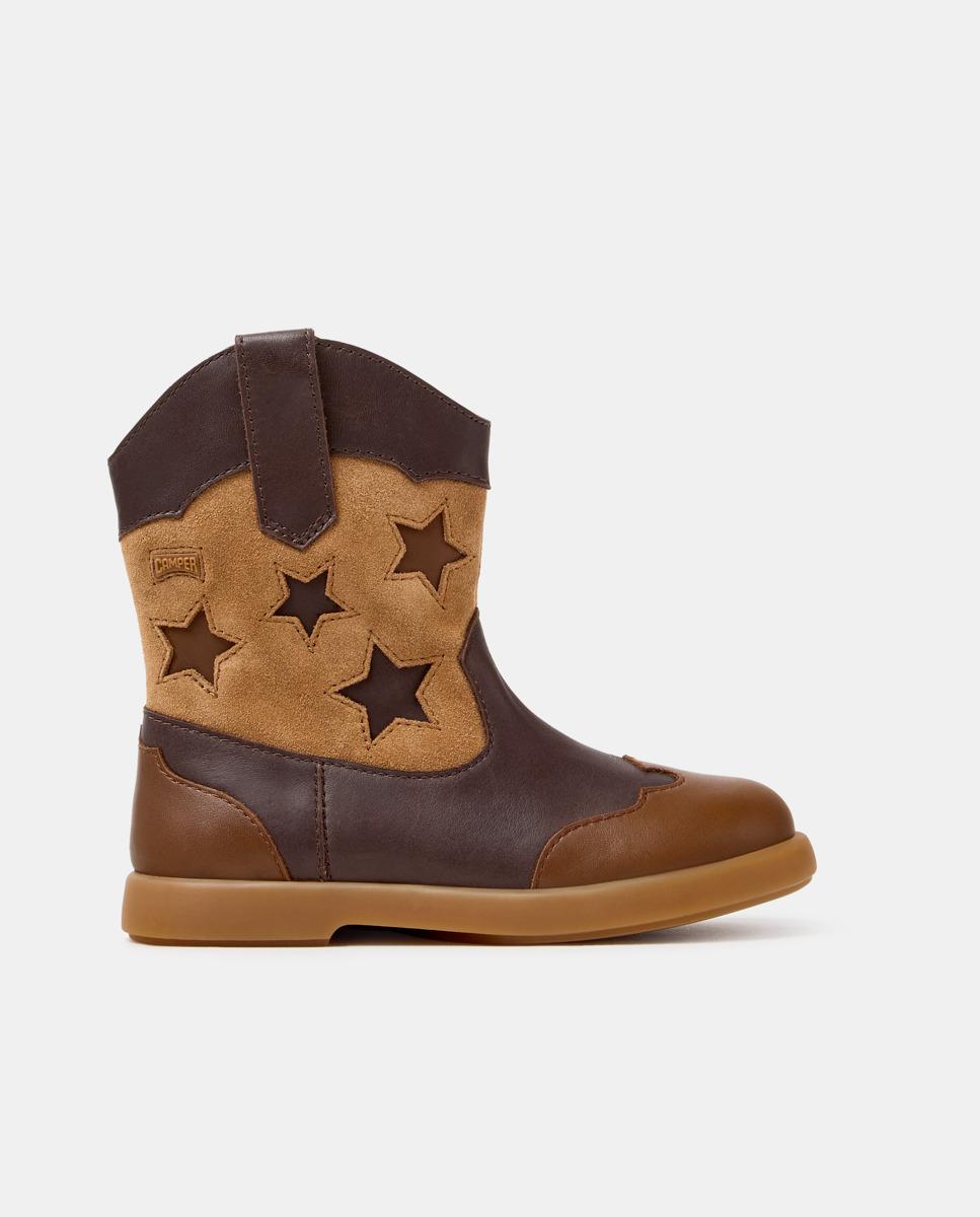 Botas de niña duet de piel - Camper - Marrón Marrón-1