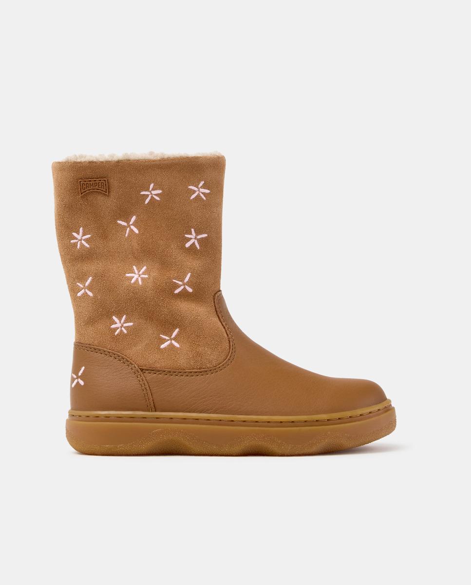 Botas de niña kiddo de piel - Camper - Marrón claro Marrón claro-1