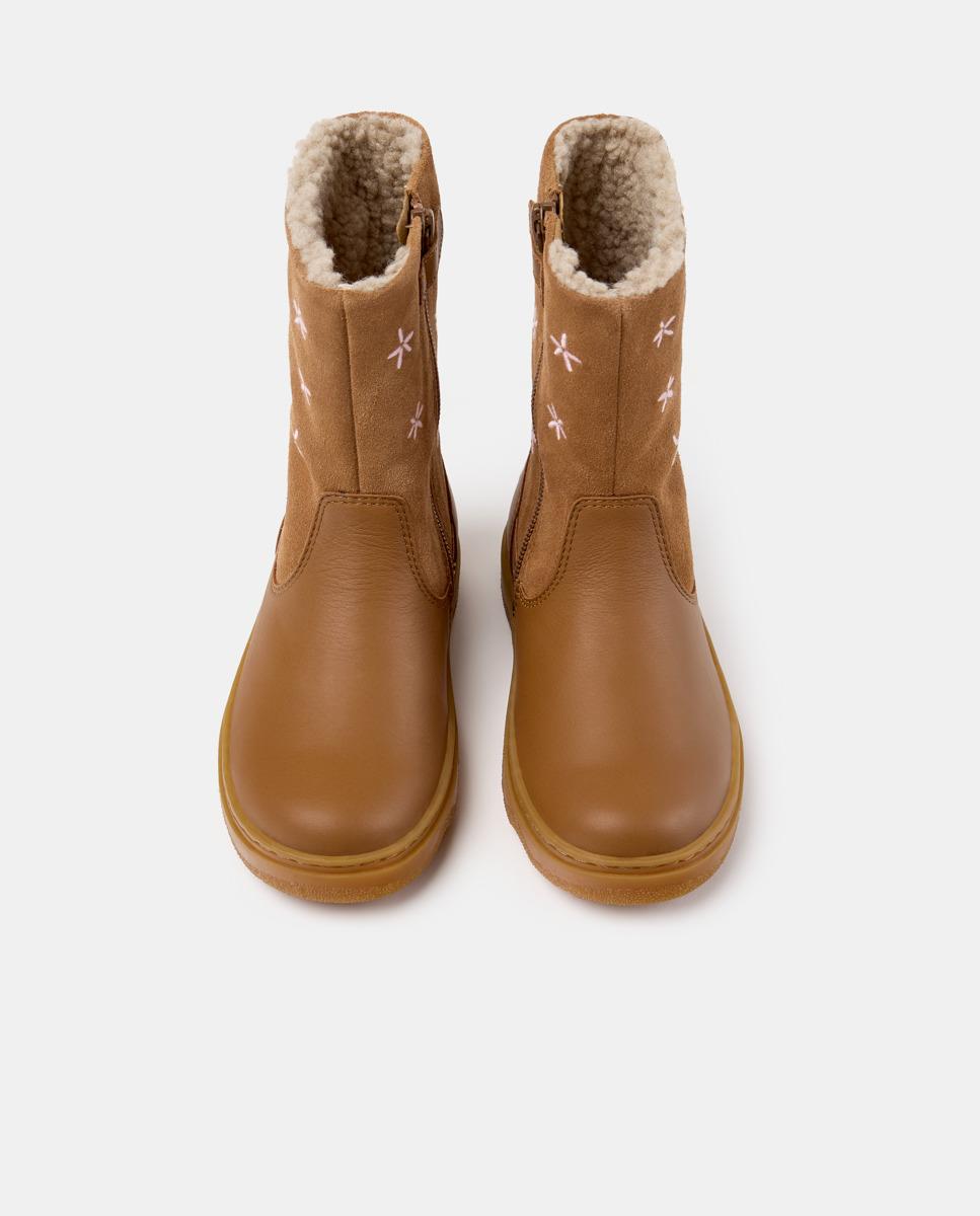 Botas de niña kiddo de piel - Camper - Marrón claro Marrón claro-3