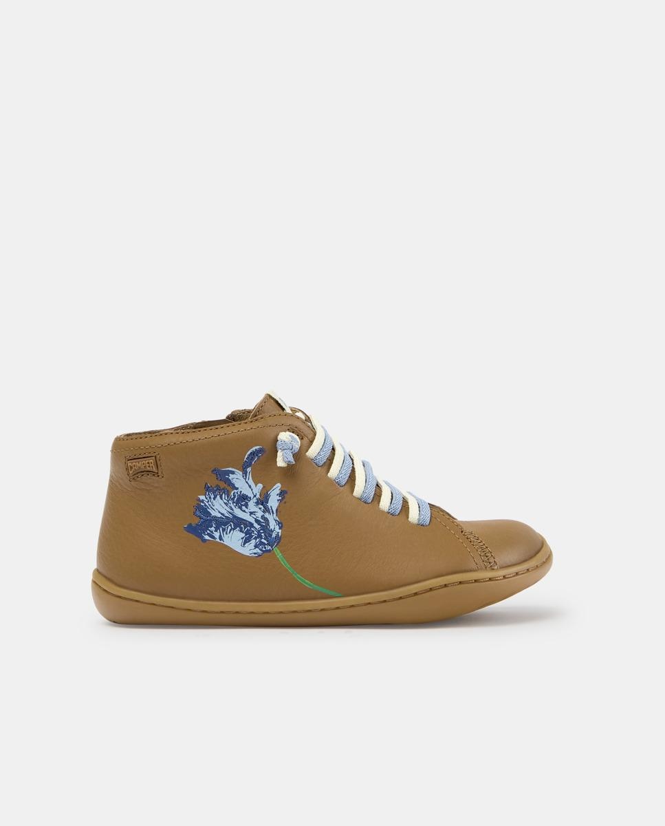 Zapatillas de piel de niño peu cami - Camper - Marrón claro Marrón claro-1