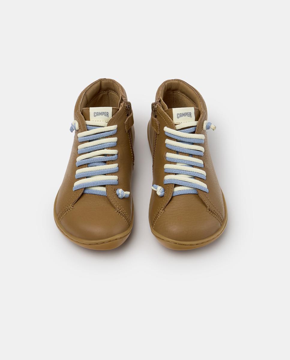 Zapatillas de piel de niño peu cami - Camper - Marrón claro Marrón claro-3