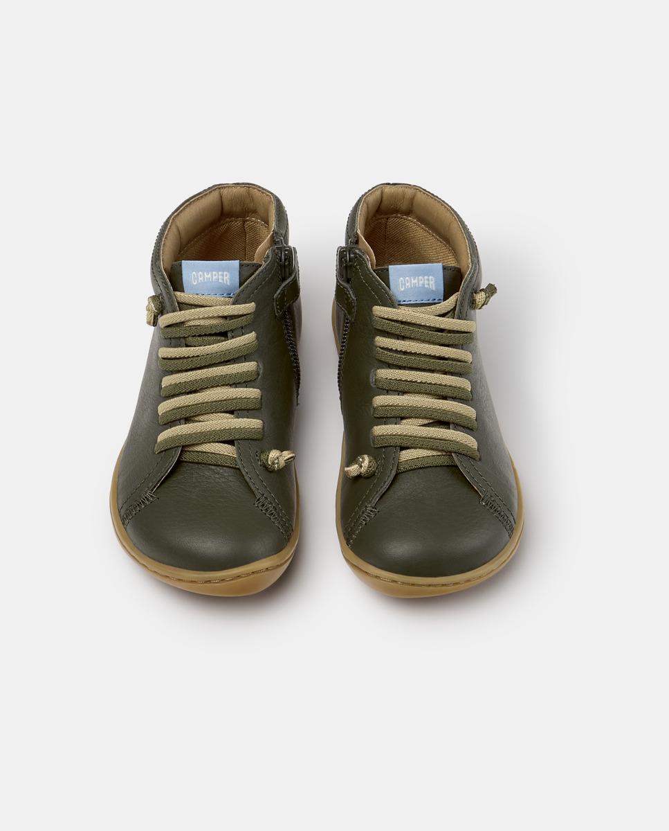 Zapatillas de piel de niño peu cami - Camper - Verde Verde-3
