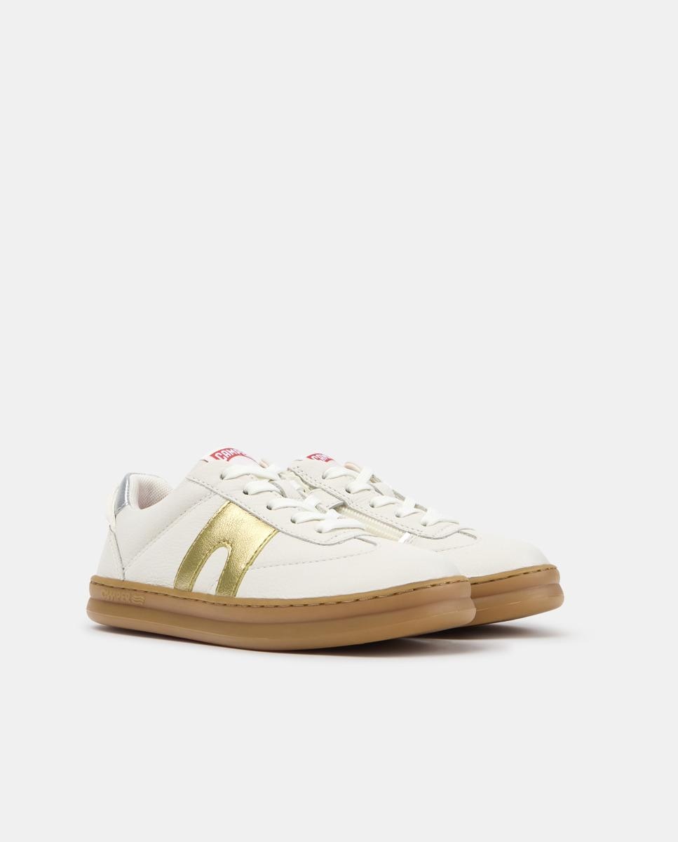 Zapatillas de piel de niño runner four con cordones - Camper - Blanco Blanco-2