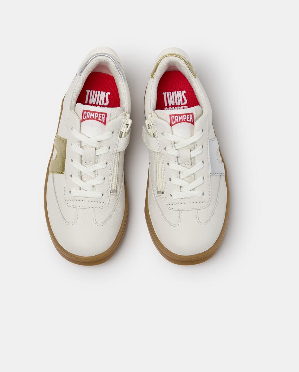 Zapatillas de piel de niño runner four con cordones - Camper - Blanco Blanco-3