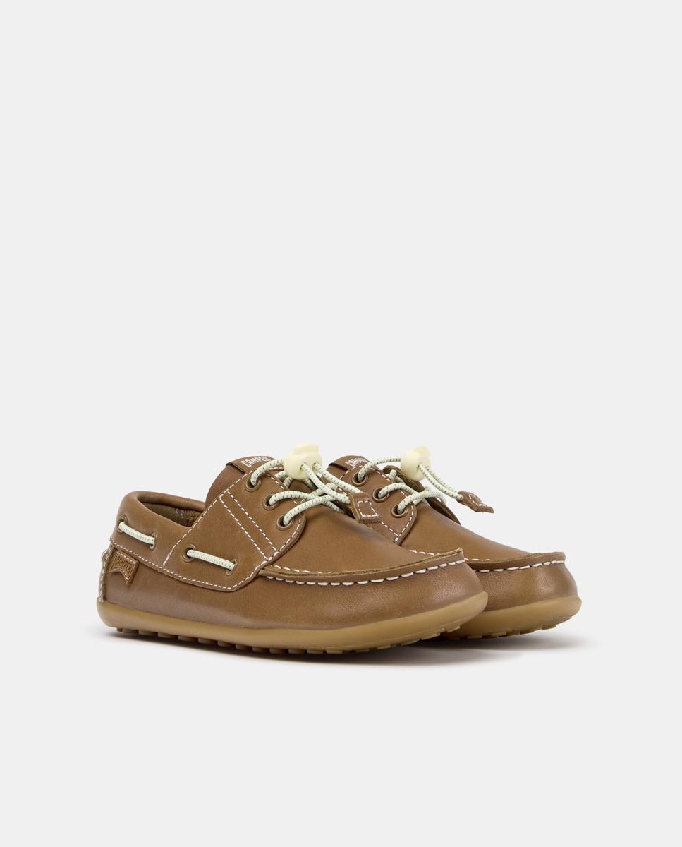 Náuticos de niños de piel peu cami twins - Camper - Marrón claro Marrón claro-2
