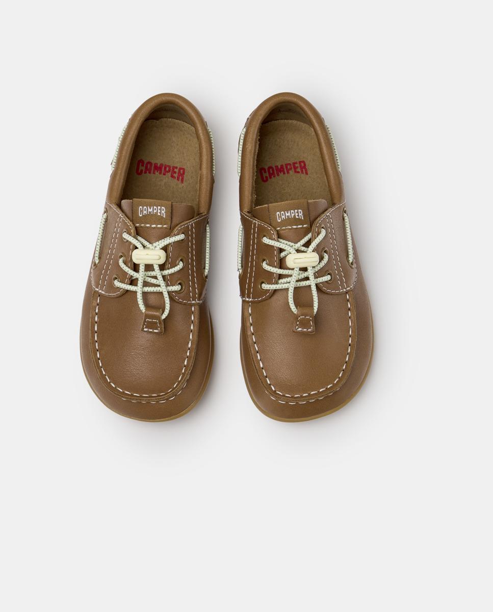 Náuticos de niños de piel peu cami twins - Camper - Marrón claro Marrón claro-3