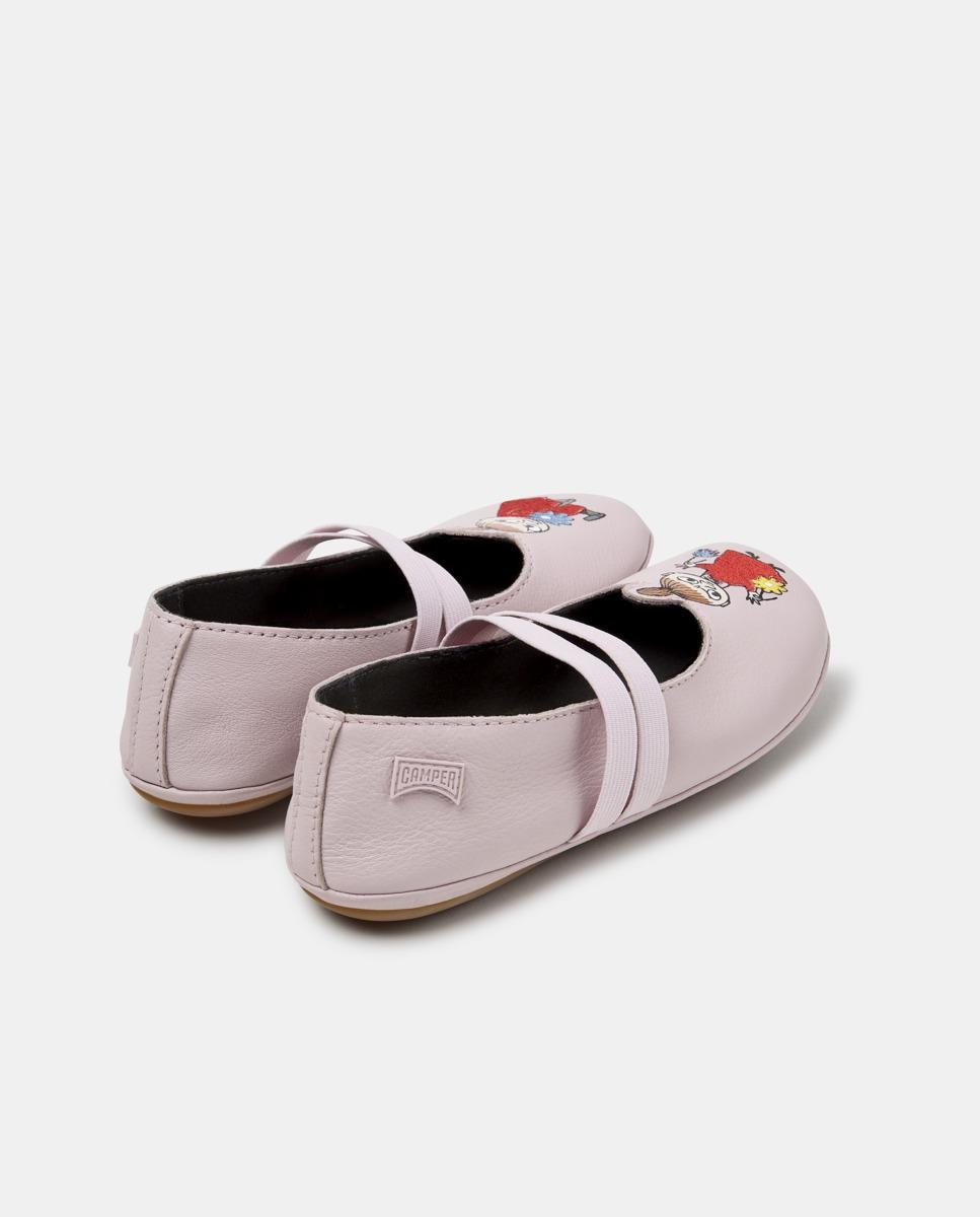 Bailarinas de niña right de piel con elásticos - Camper - Rosa Rosa-4
