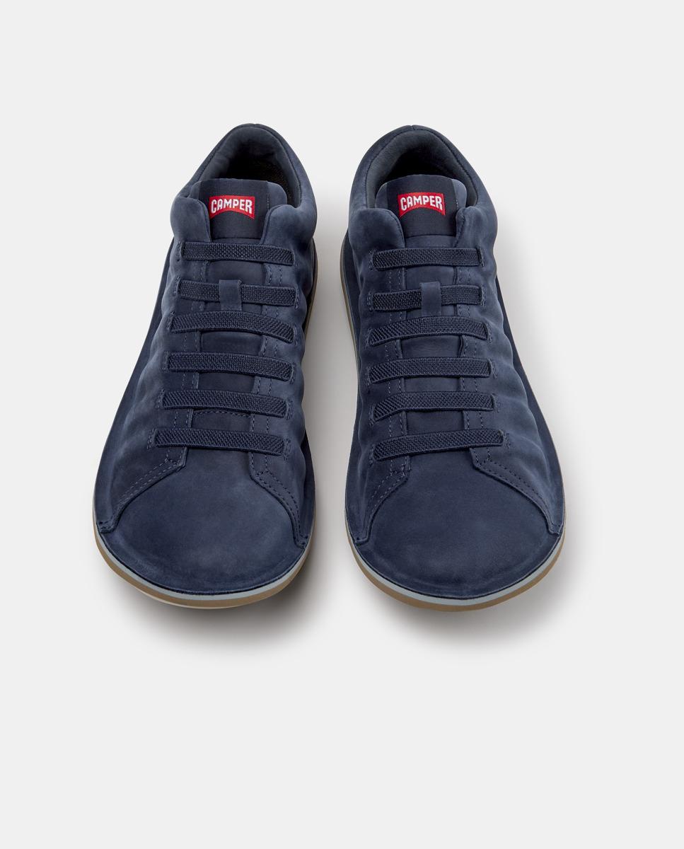 Imagen 2 de Zapatillas de piel de hombre beetle con cordones - Camper - Azul Azul