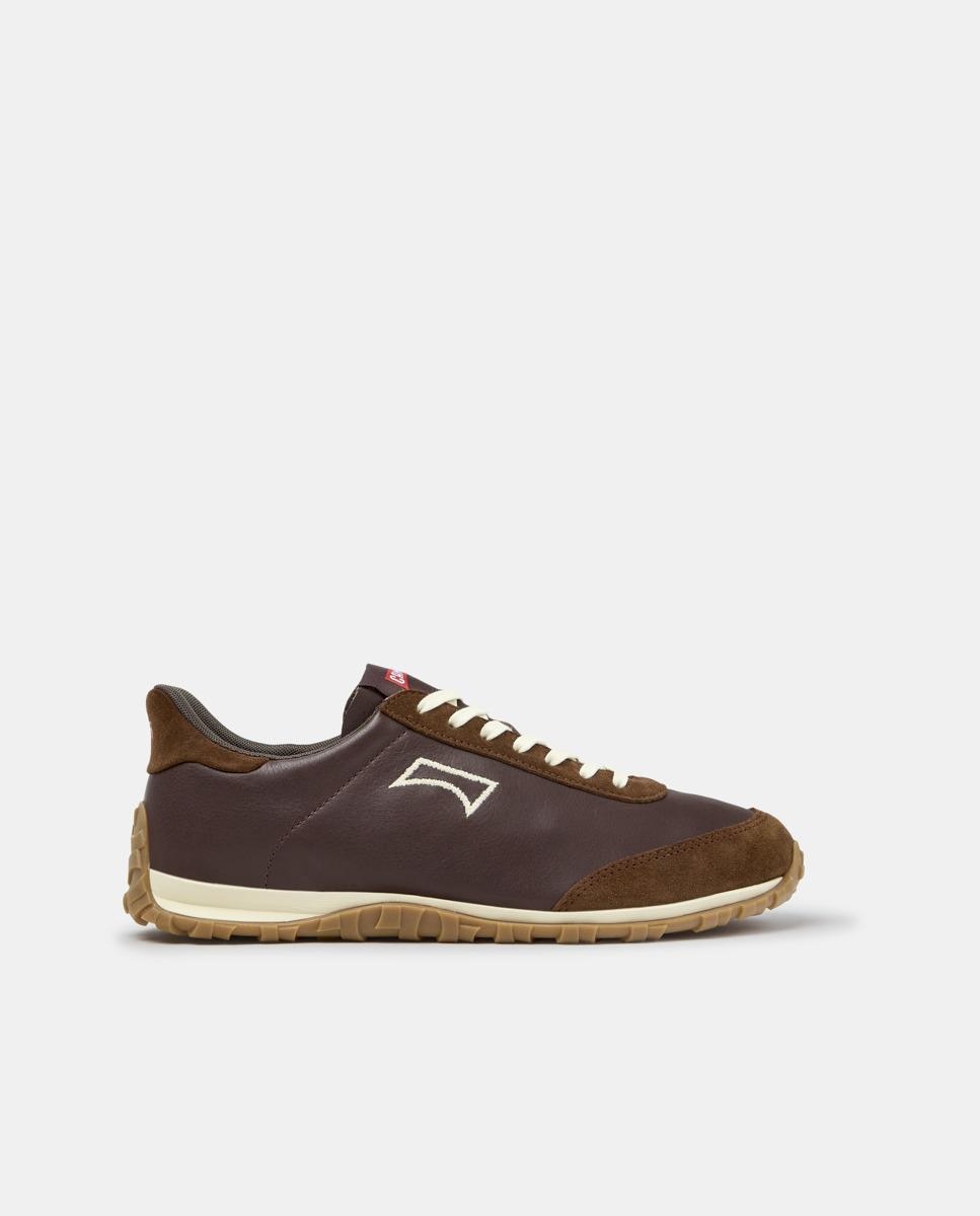 Zapatillas de piel de hombre Drift Walk con cordones - Camper - Marrón Marrón-1