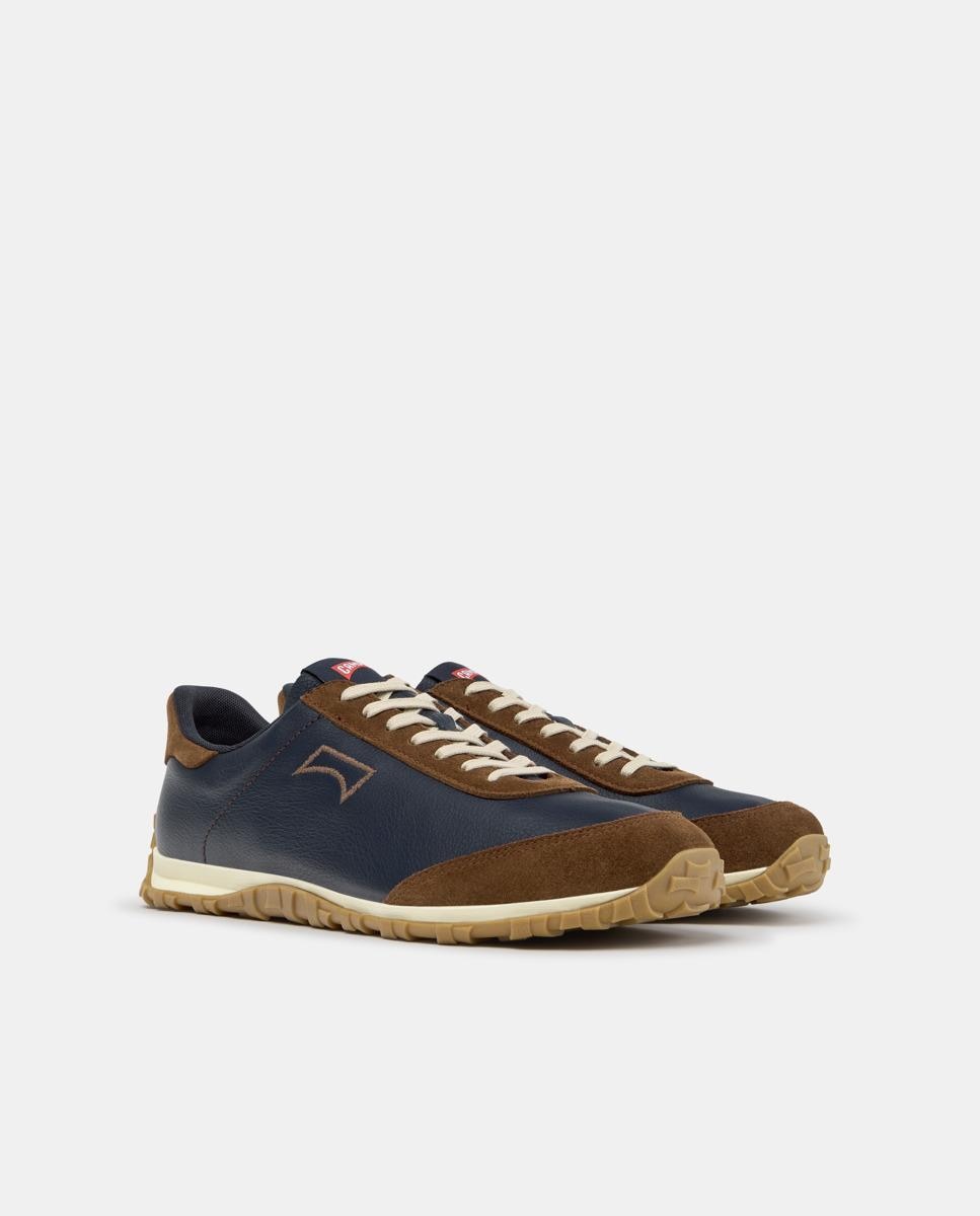 Zapatillas de piel de hombre drift walk con cordones - Camper - Azul Azul-5