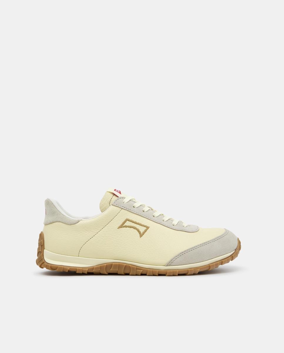 Zapatillas de piel de hombre drift walk con cordones - Camper - Beige Beige-1