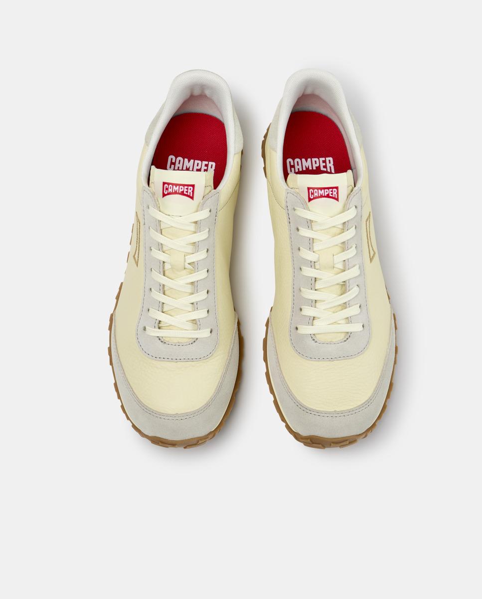 Zapatillas de piel de hombre drift walk con cordones - Camper - Beige Beige-3