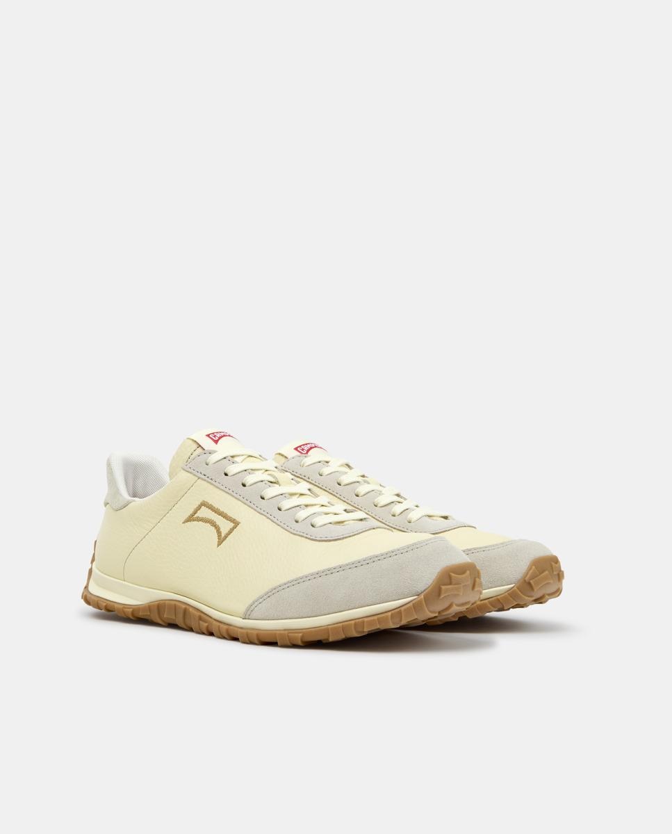 Zapatillas de piel de hombre drift walk con cordones - Camper - Beige Beige-5