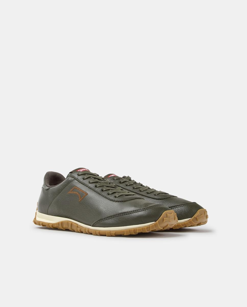 Zapatillas de piel de hombre drift walk con cordones - Camper - Verde Verde-3
