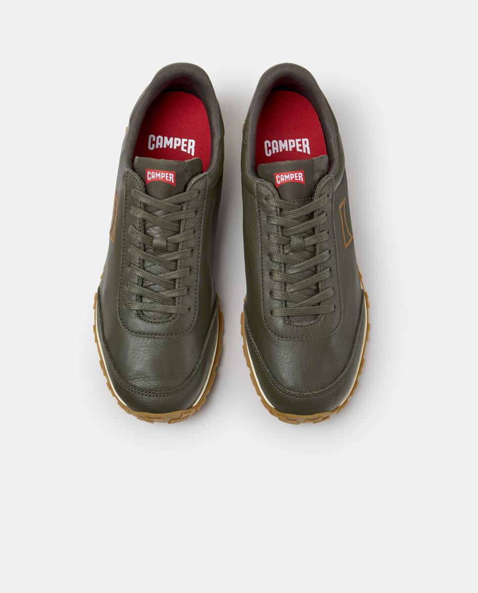 Zapatillas de piel de hombre drift walk con cordones - Camper - Verde Verde-2