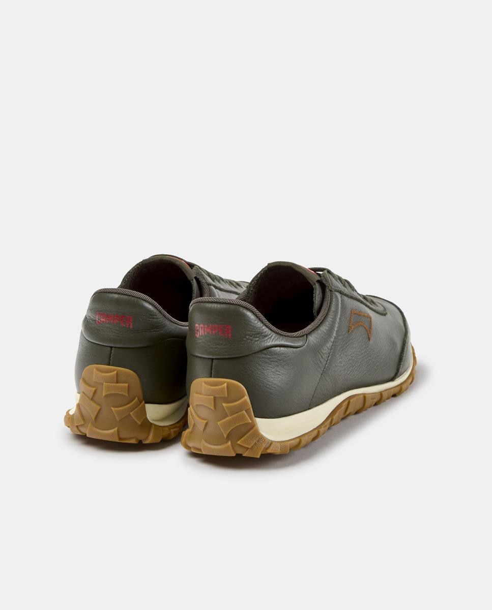 Zapatillas de piel de hombre drift walk con cordones - Camper - Verde Verde-4
