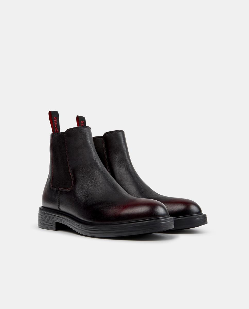 Botines de hombre de piel dean - Camper - Negro Negro-3