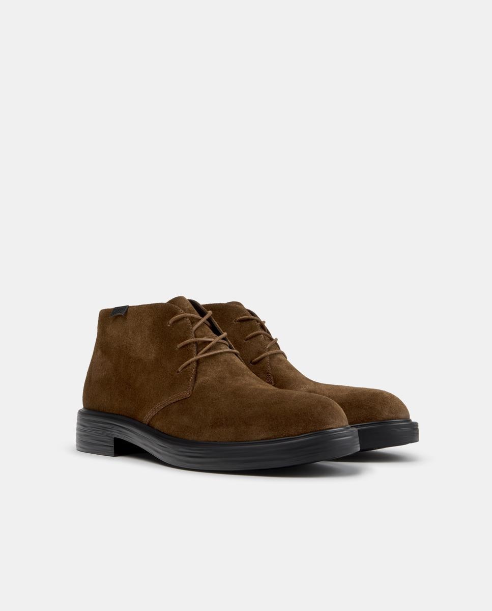 Botines de hombre de piel dean - Camper - Marrón Marrón-3
