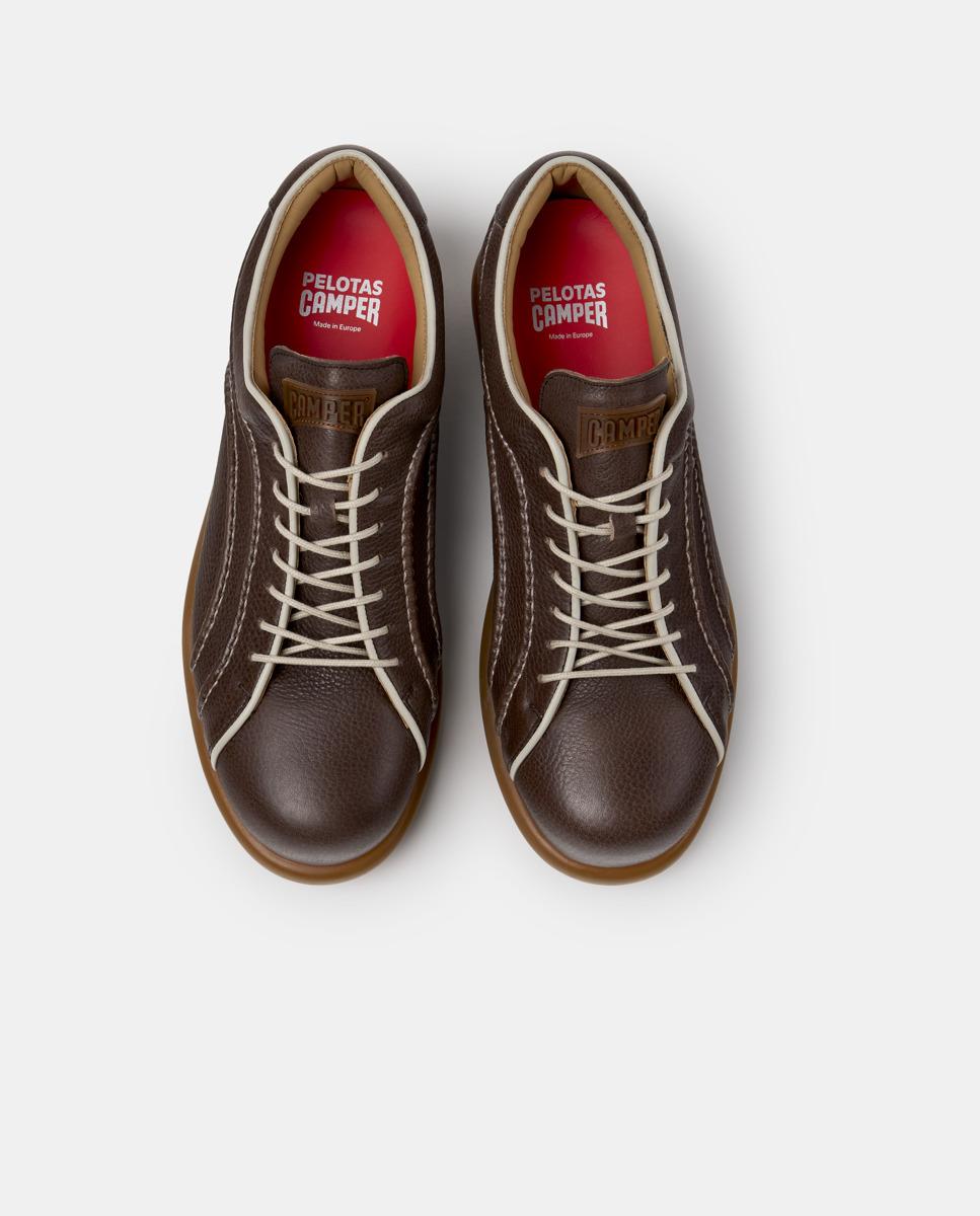 Imagen 2 de Zapatillas de piel de hombre pelotas ariel - Camper - Marrón Marrón